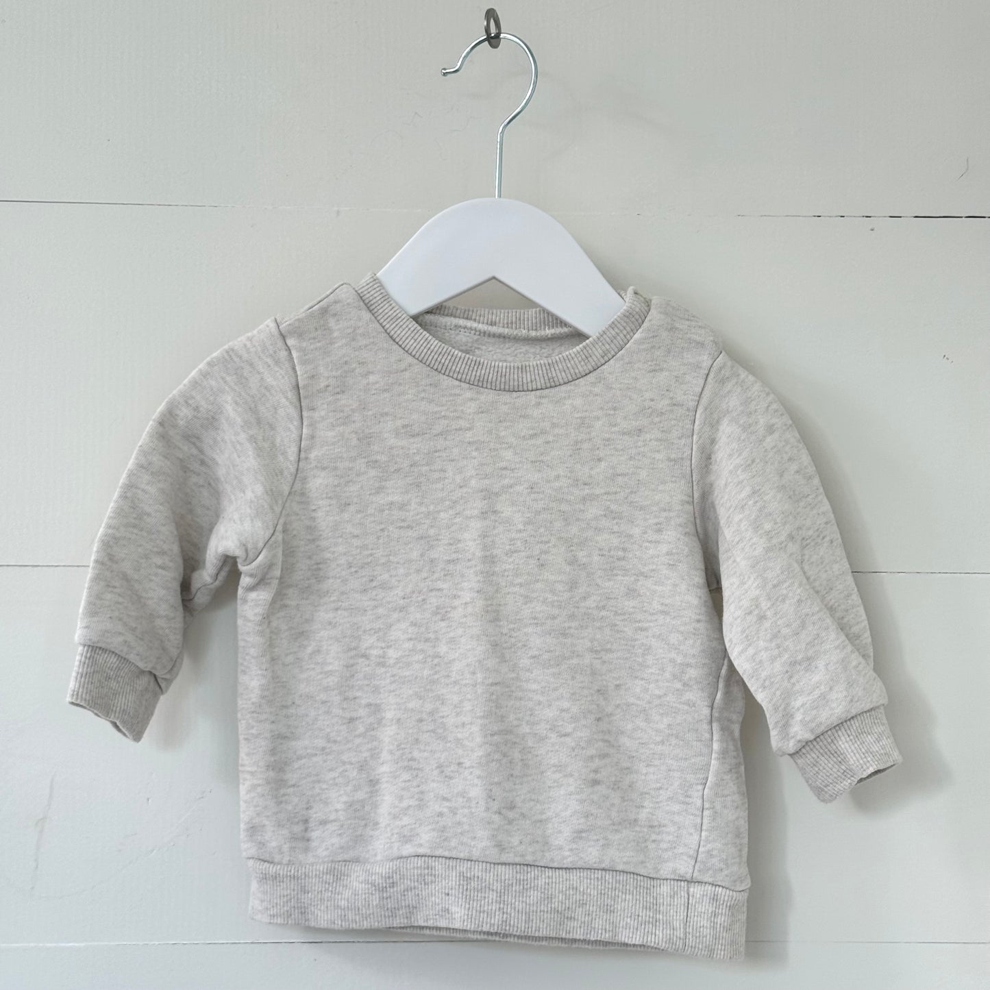 Light Grey Marle Cotton Jumper (6-12m)