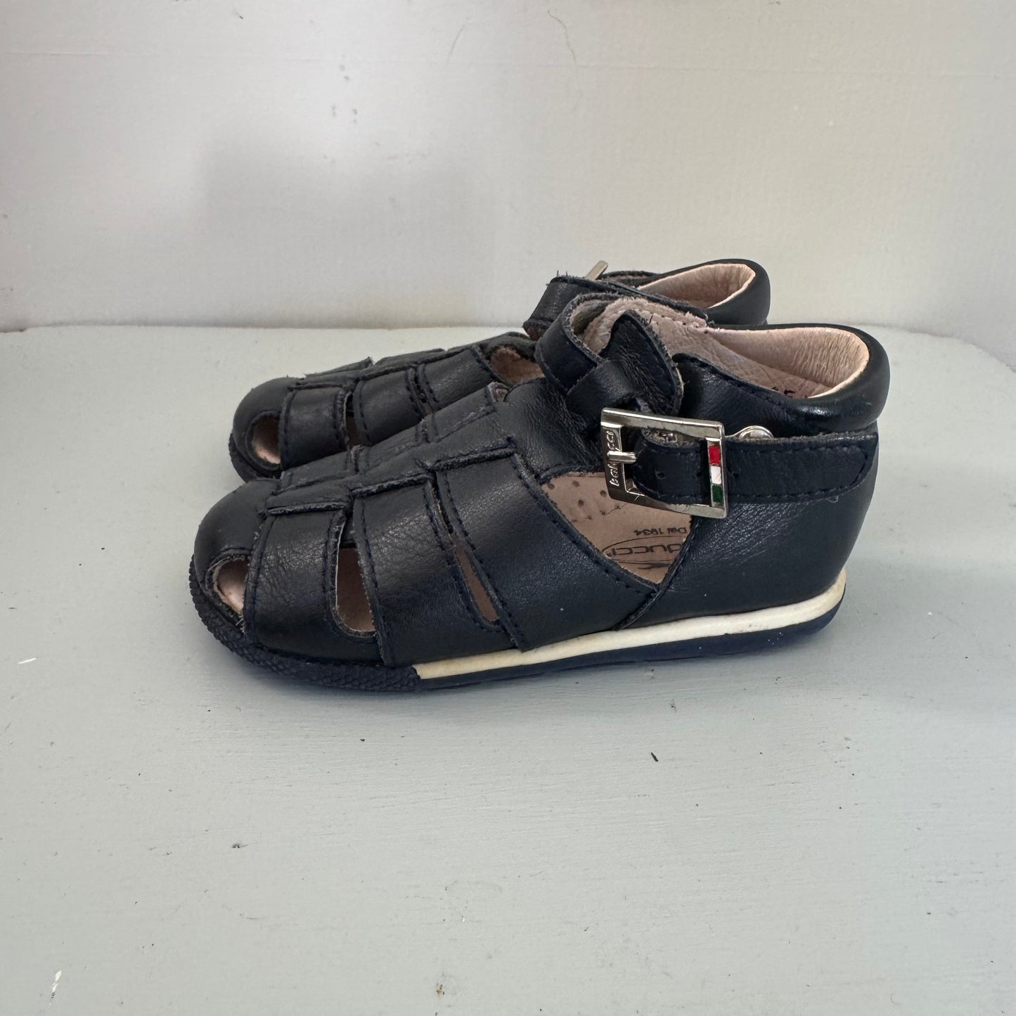 Navy Leather Sandals EU20