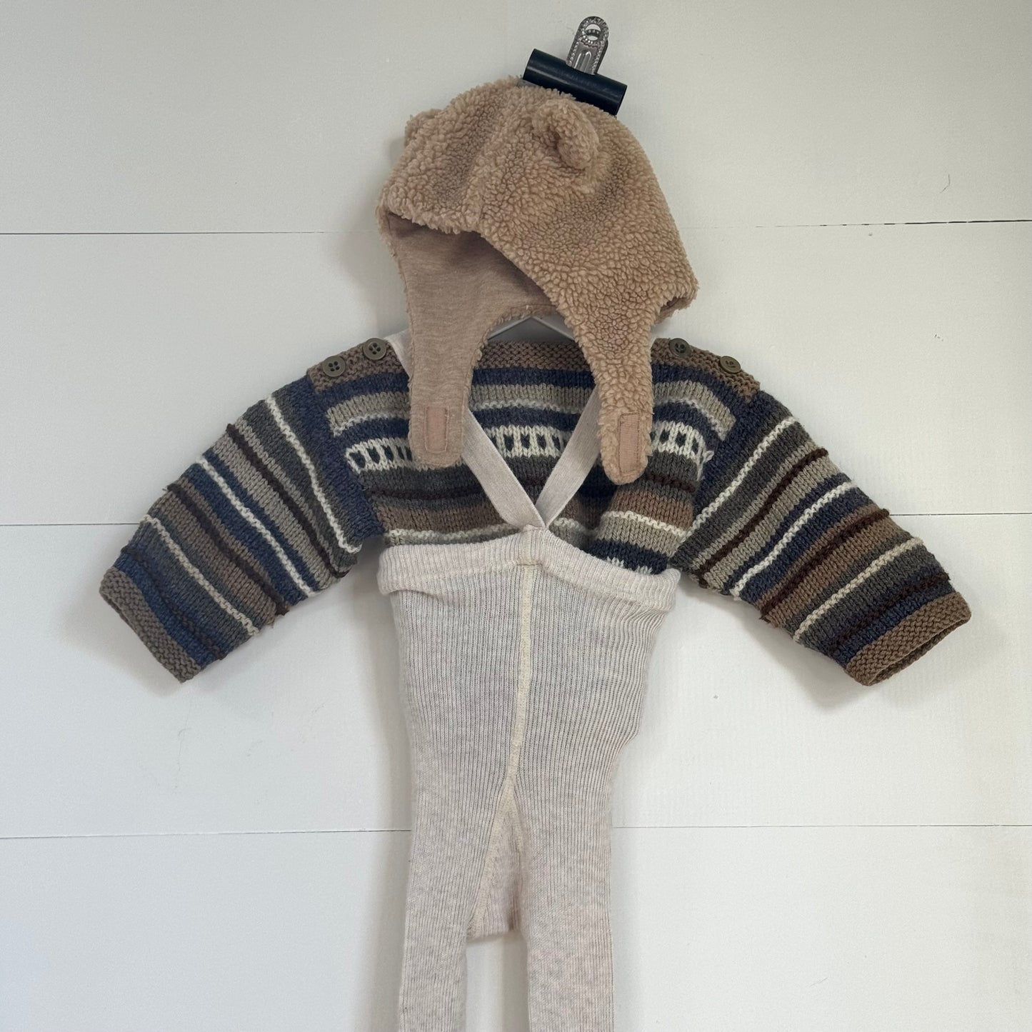 Tan and Blue Knit Jumper (3m)