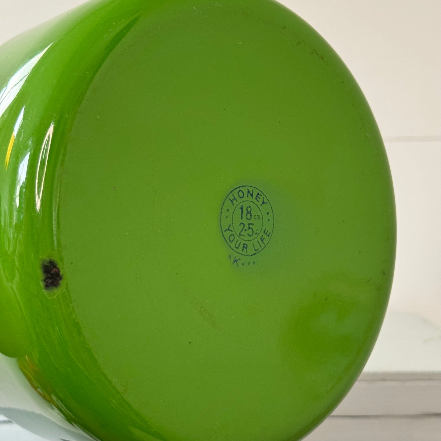 Retro Green Enamel Pot