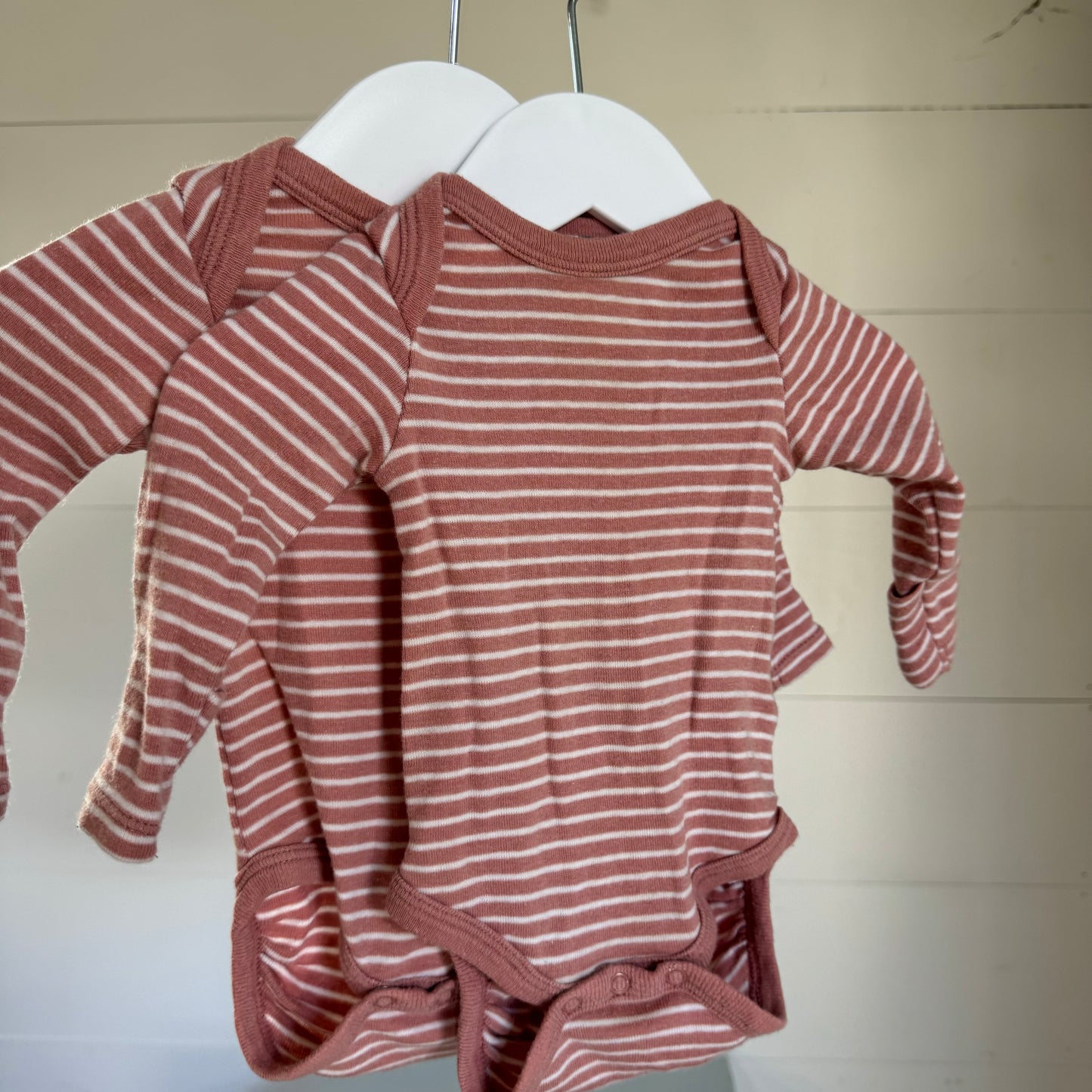 2x Cotton/Merino Bodysuits (NB)