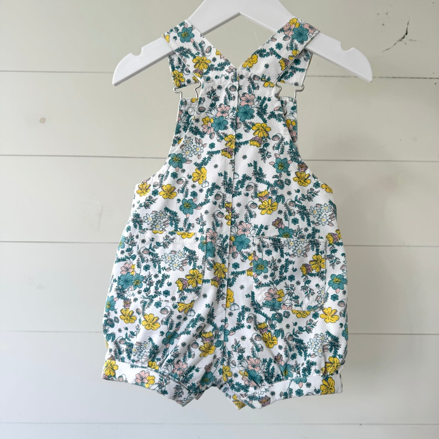 Floral Shortalls (6-12m)
