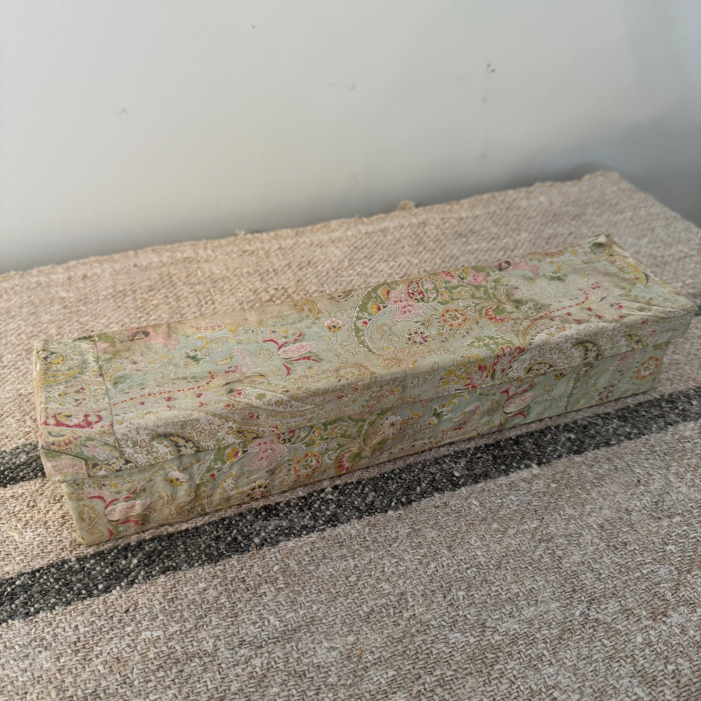 Vintage floral shoe tree and vintage box