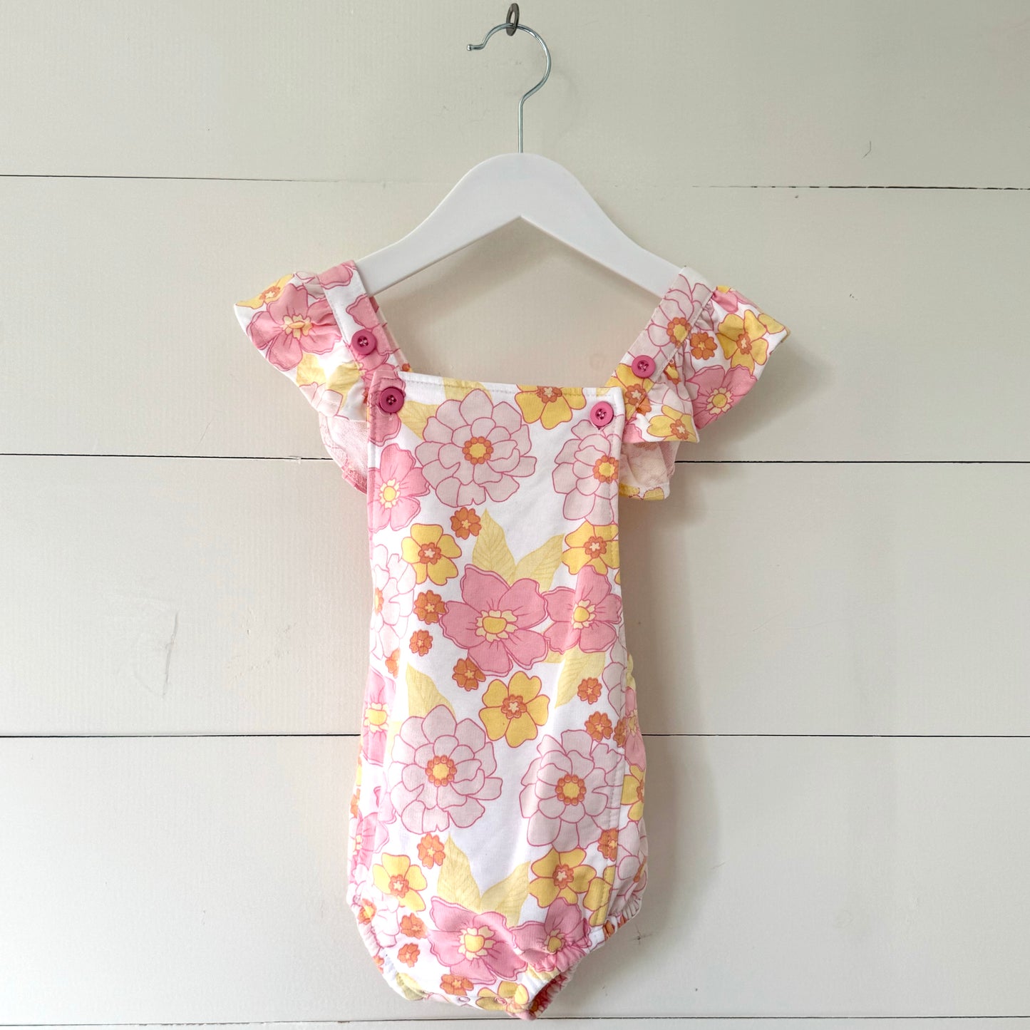 Retro Floral Romper (12m)