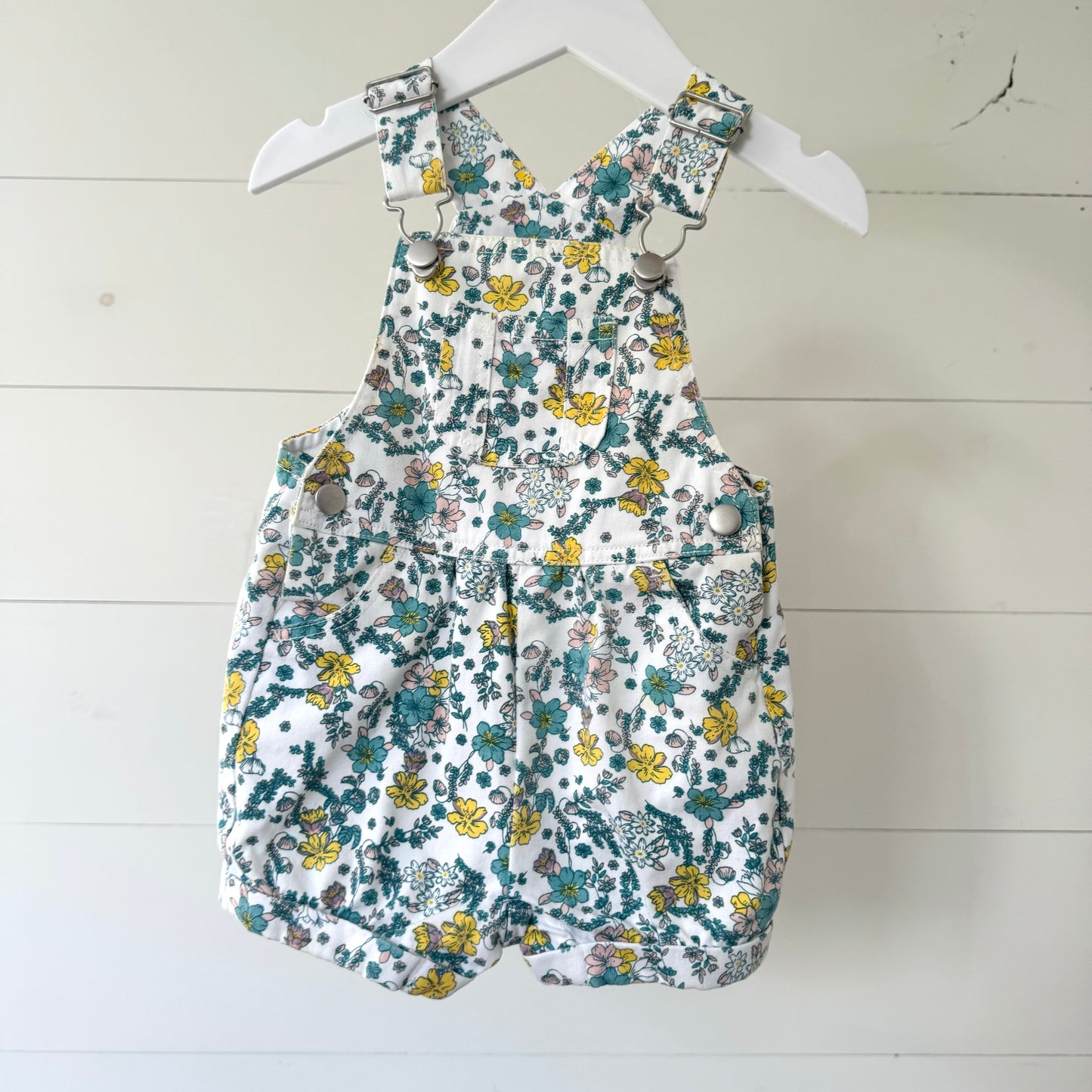 Floral Shortalls (6-12m)