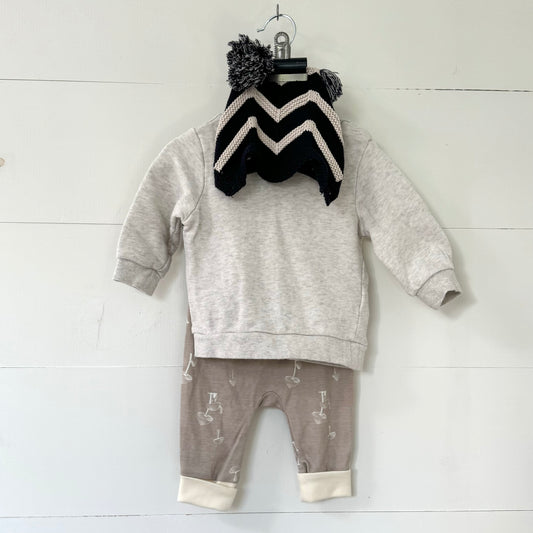 Light Grey Marle Cotton Jumper (6-12m)