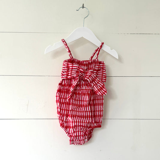 Red Gingham Romper (12m)