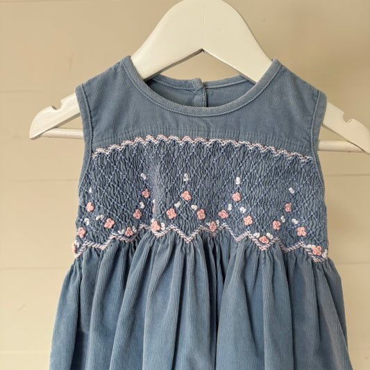 Blue Smock Dress (18-24m)