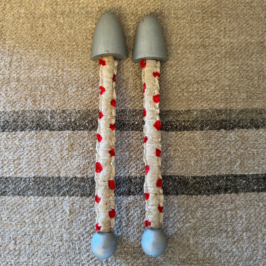 Vintage silk shoe tree - polka dot