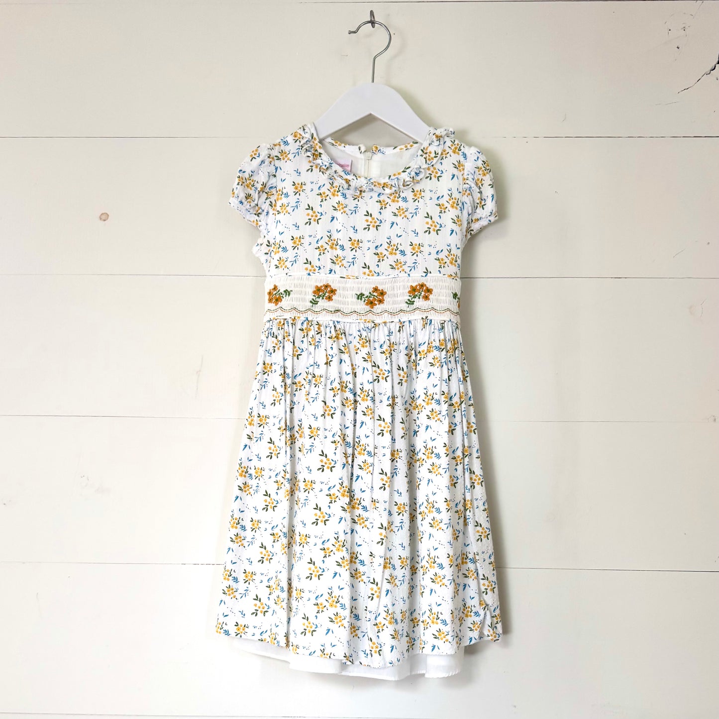 Yellow Floral Smock Dress (6y)