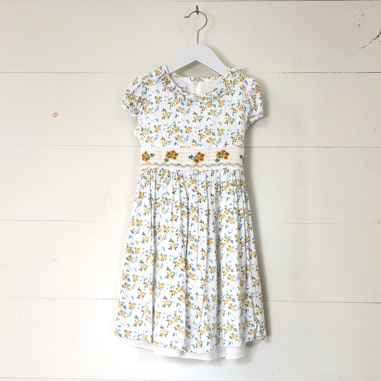 Yellow Floral Smock Dress (6y)