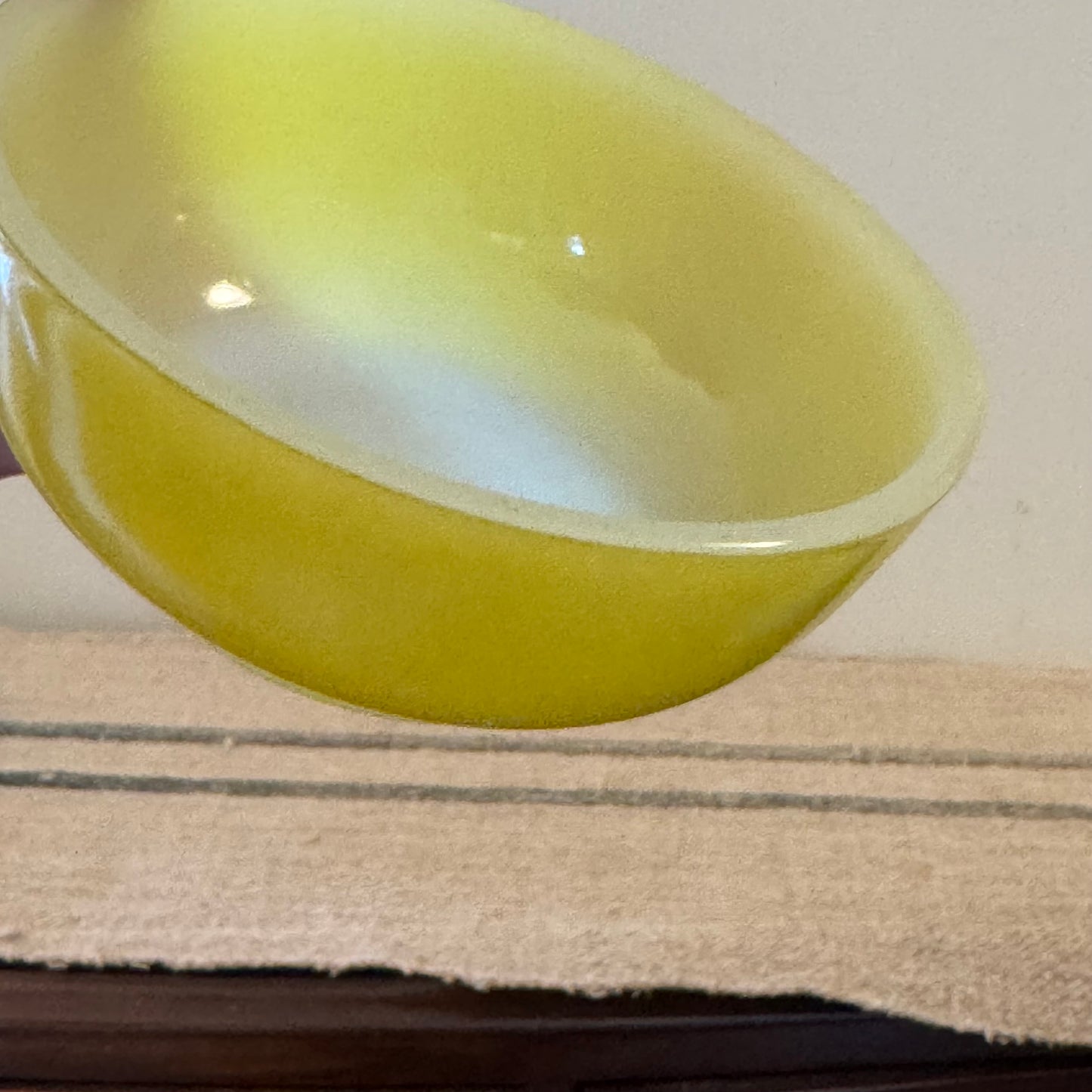 Yellow Glasbake Bowl