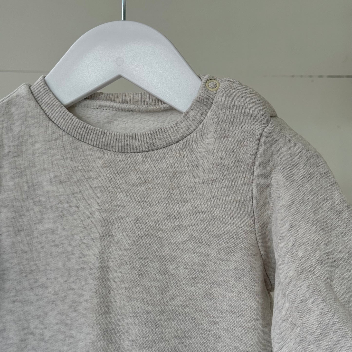 Light Grey Marle Cotton Jumper (6-12m)