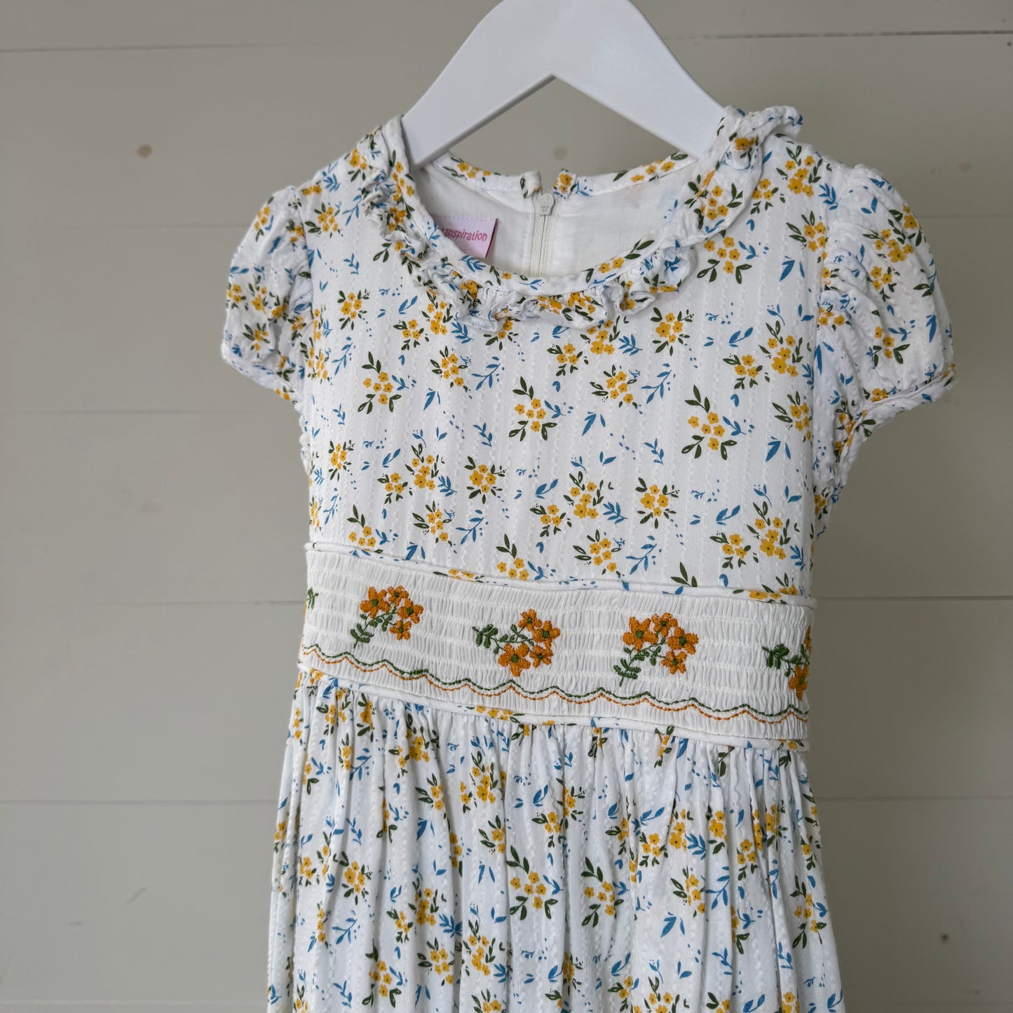 Yellow Floral Smock Dress (6y)