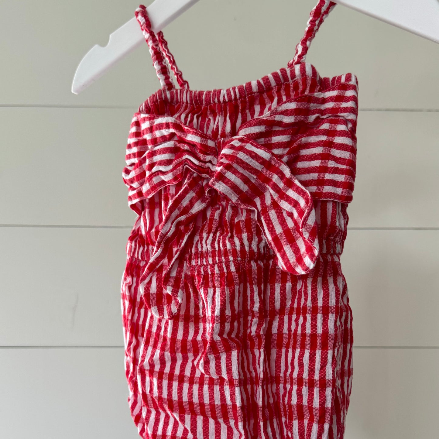 Red Gingham Romper (12m)
