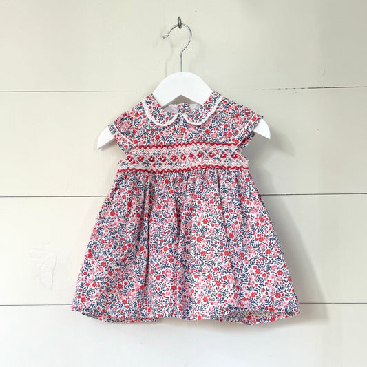 Floral Smocked Dress (3-6m)