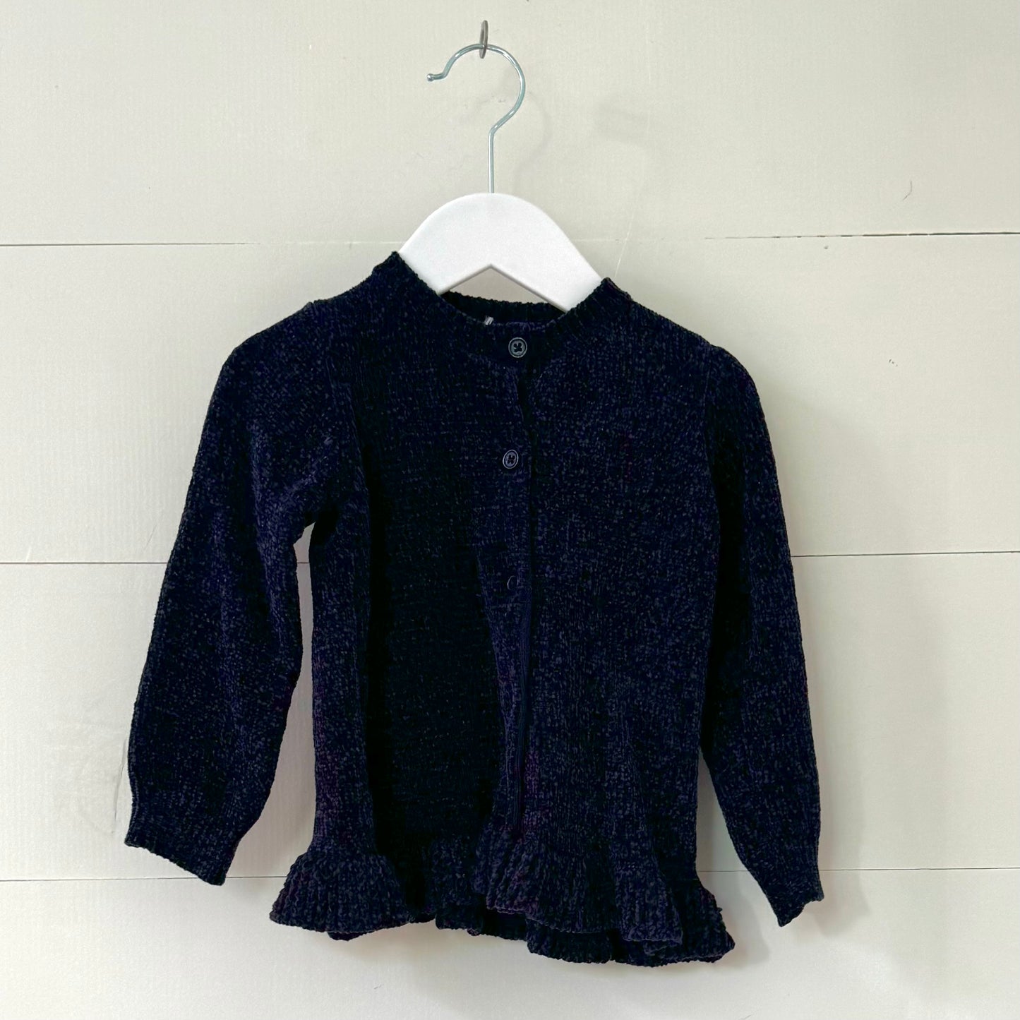 Chenille Navy Cardigan (2y)