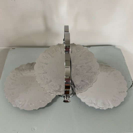 Mid Century Foldable Treat Stand - Floral